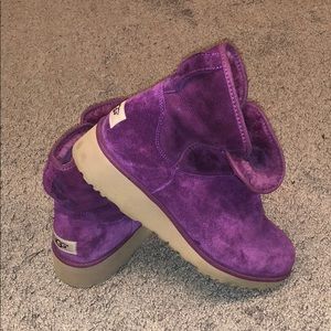 UGG Purple Wedge Boots
